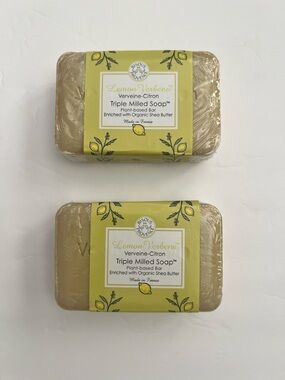 2x Bisous De Provence  Lemon Verbena Triple Milled Soap